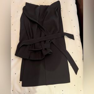 Brand new Express high waisted belted twill wide leg pants
